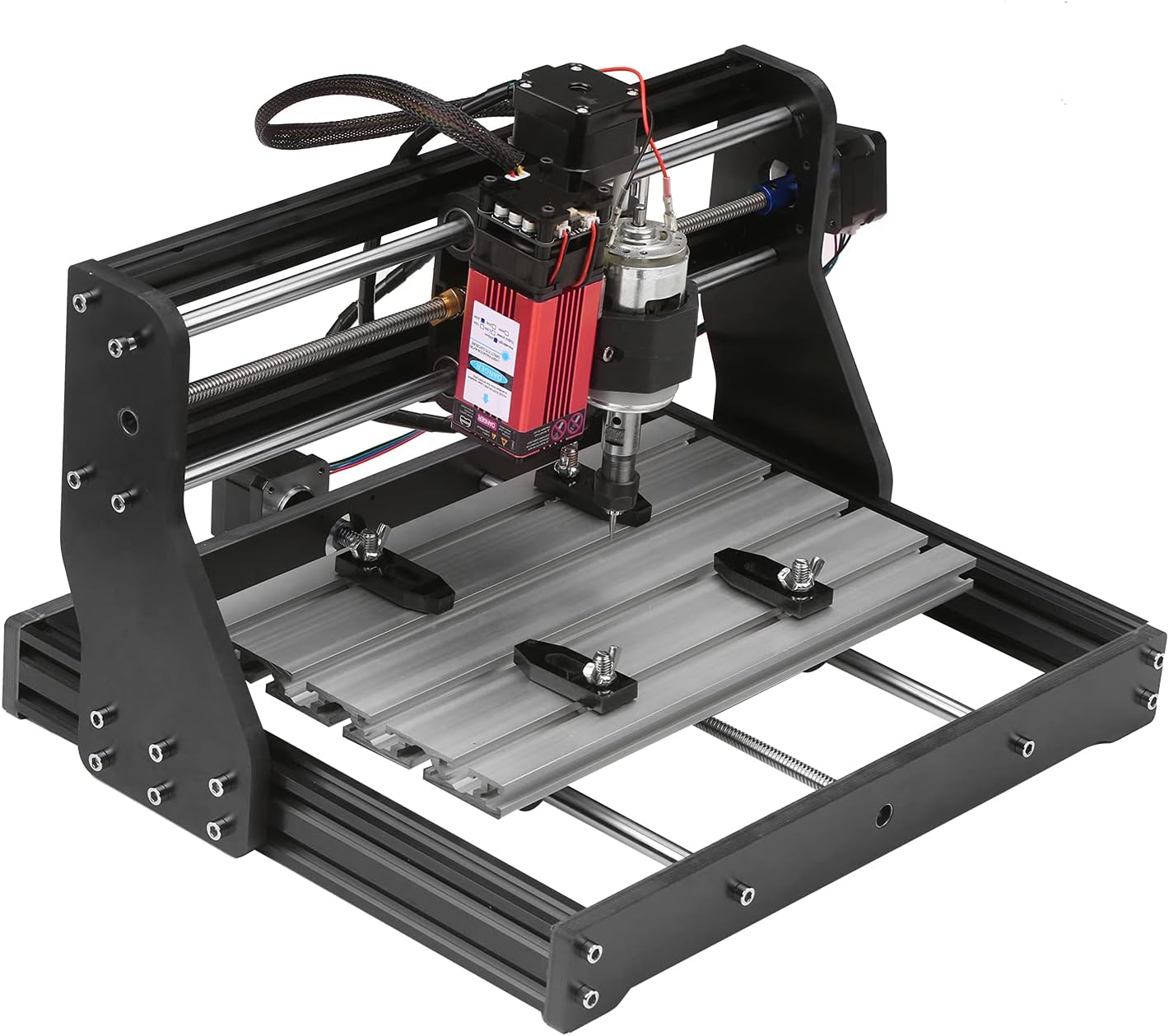 CNC 30 * 18 Pro Router Kit GRBL Control 3 Axis with with Offline Controller 5.5W Module Plastic Acrylic PCB PVC Wood Carving Milling Engraving Machine Engraver XYZ Working Area 300x180x40mm
