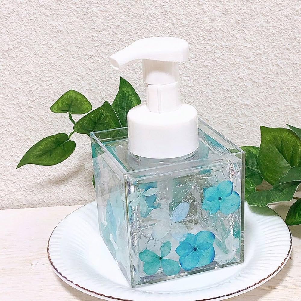 固まるハーバリウム Amazon.co.jp: 固まるハーバリウム ディスペンサー 泡 水色