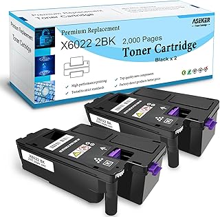 Aseker Remanufactured 6020 6022 6025 6027 Toner Cartridge Replacement for Xerox Phaser 6020 6022 WorkCentre 6025 6027 Printers 106R02759 ( Black x 2 )