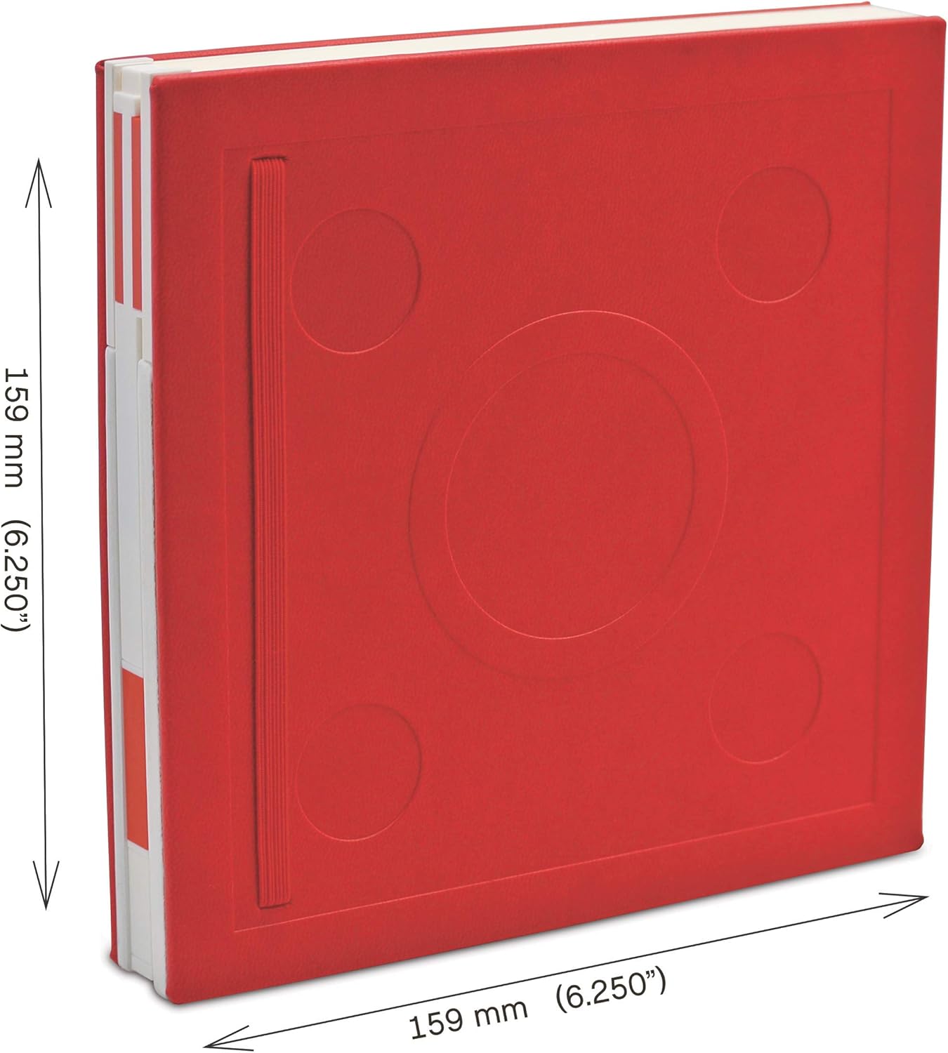 IQ LEGO Stationery Locking Notebook with Gel Pen - Red (52439), Square, 6 inches x 6 inches, Lined