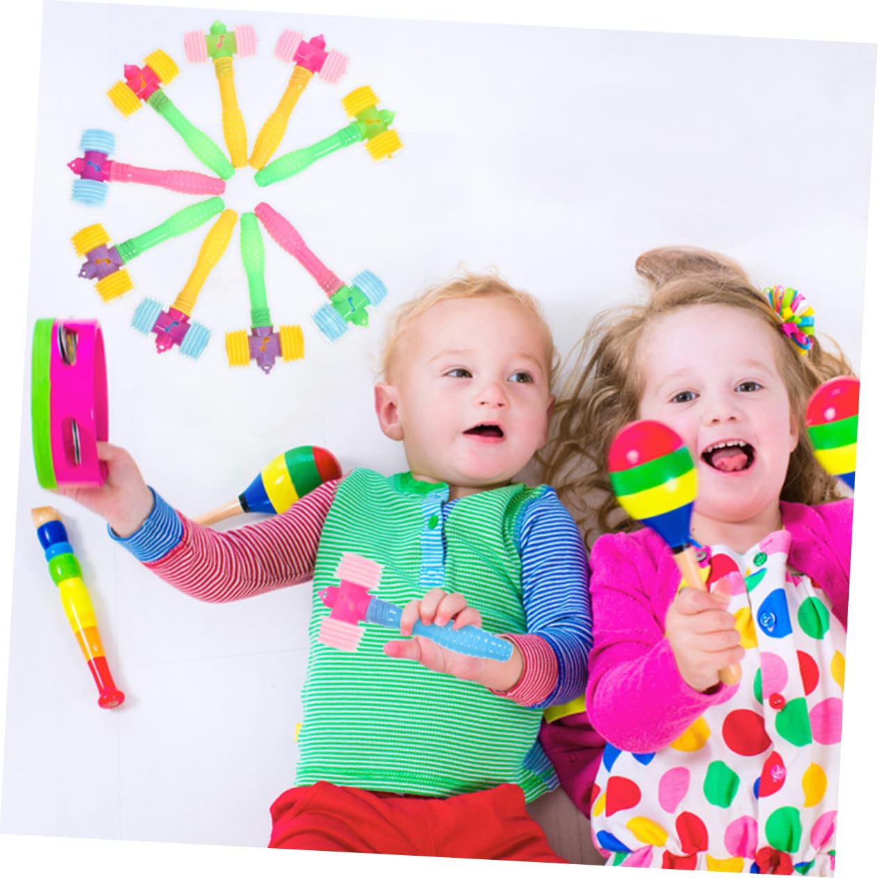 VANZACK 24pcs Hitting Hammers for Squeaky Hammer Pounding Mallet Plaything for Parties and Outdoor Fun