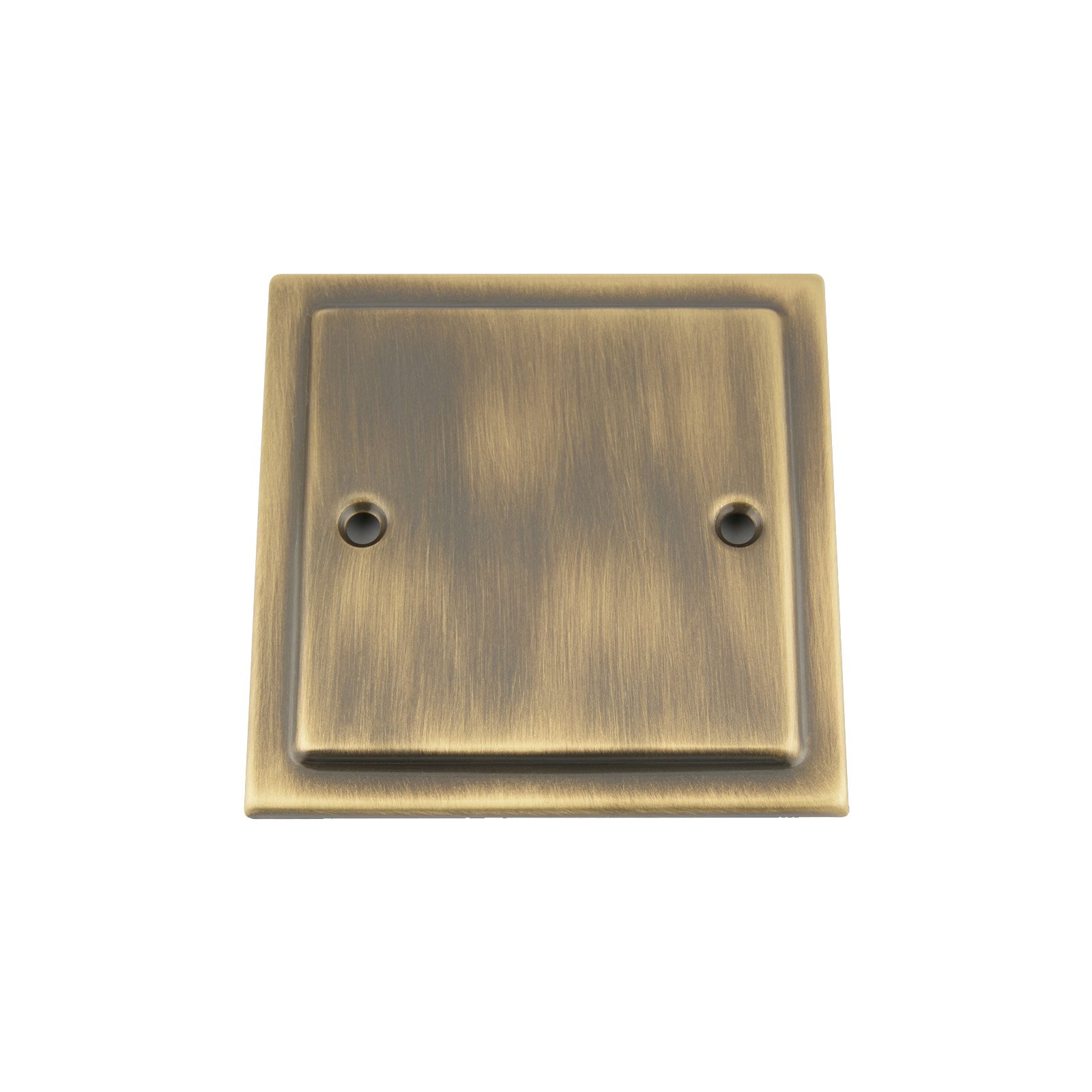 A5 Products Black Electrical Blanking Plate Single 1 Gang - Victorian - Antique Brass