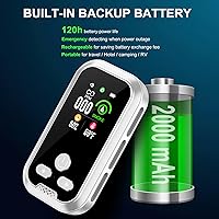 Vista 3 de Detector de humo y monóxido de carbono enchufable 4 en 1, batería de reserva integrada de 2000 mAh, pantalla HD