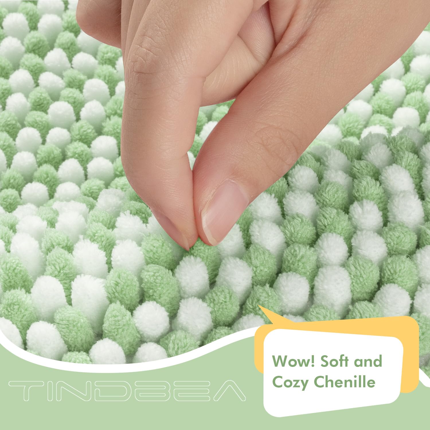 Tindbea Juego De 2 Alfombras De Baño De Felpilla Extrasuaves Y Absorbentes, Esponjosas, A Rayas, Antideslizantes, Lavables A Máquina (20 X 32 Pulgadas Más 16 X 24 Pulgadas, Caqui