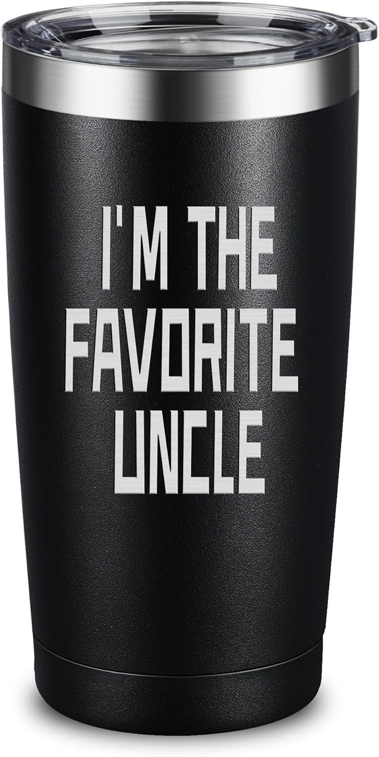 ARIABLE Birthday Gifts for Uncle From Niece, Nephew - Best Uncle Ever Fathers Day Gift for Uncle Present ideas, Cool 20 Ounce Funny Uncle Tumbler For Favorite Uncle, Special Cup Presents for Uncles