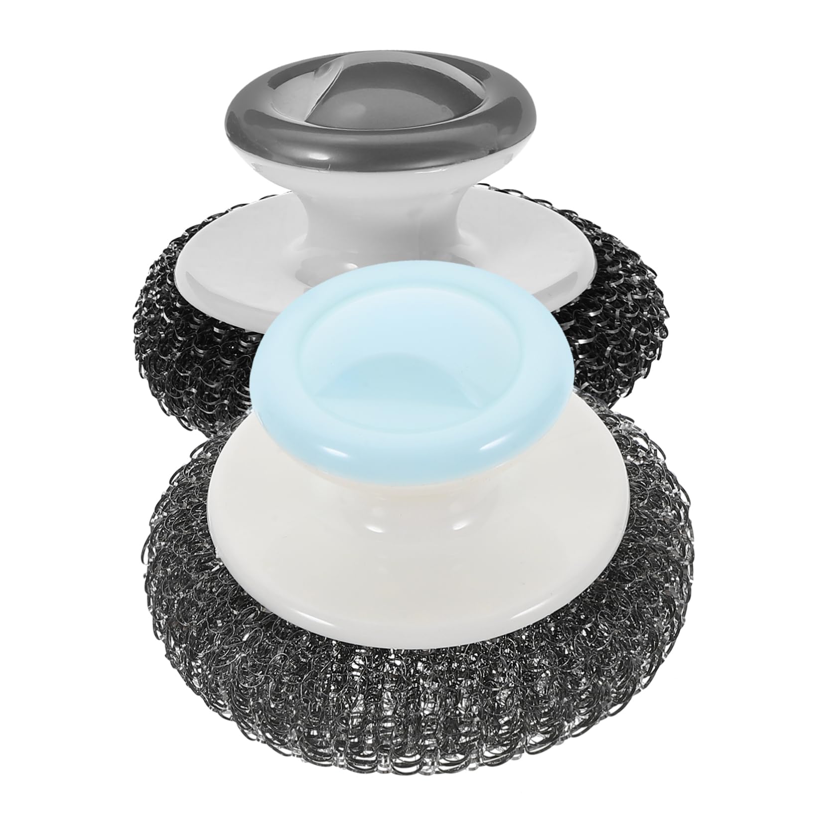 Healeved 10piezas Estropajos De Cocina De Acero Inoxidable Cepillos para Limpiar Platos y Sartenes Diseño Ergonómico y Resistente para Utensilios De Acero y Fundido