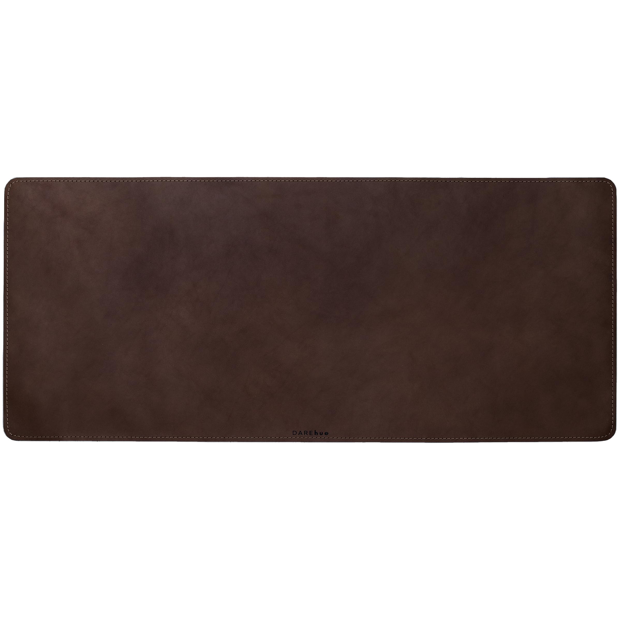 Echtleder-Schreibtischunterlage, Dunkelbraun, XL (90 x 40 cm) | Echtes Vollnarbenleder, 3 mm stark, rutschfest und wasserabweisend – große Schreibtischmatte für Büro, Homeoffice und Gaming.