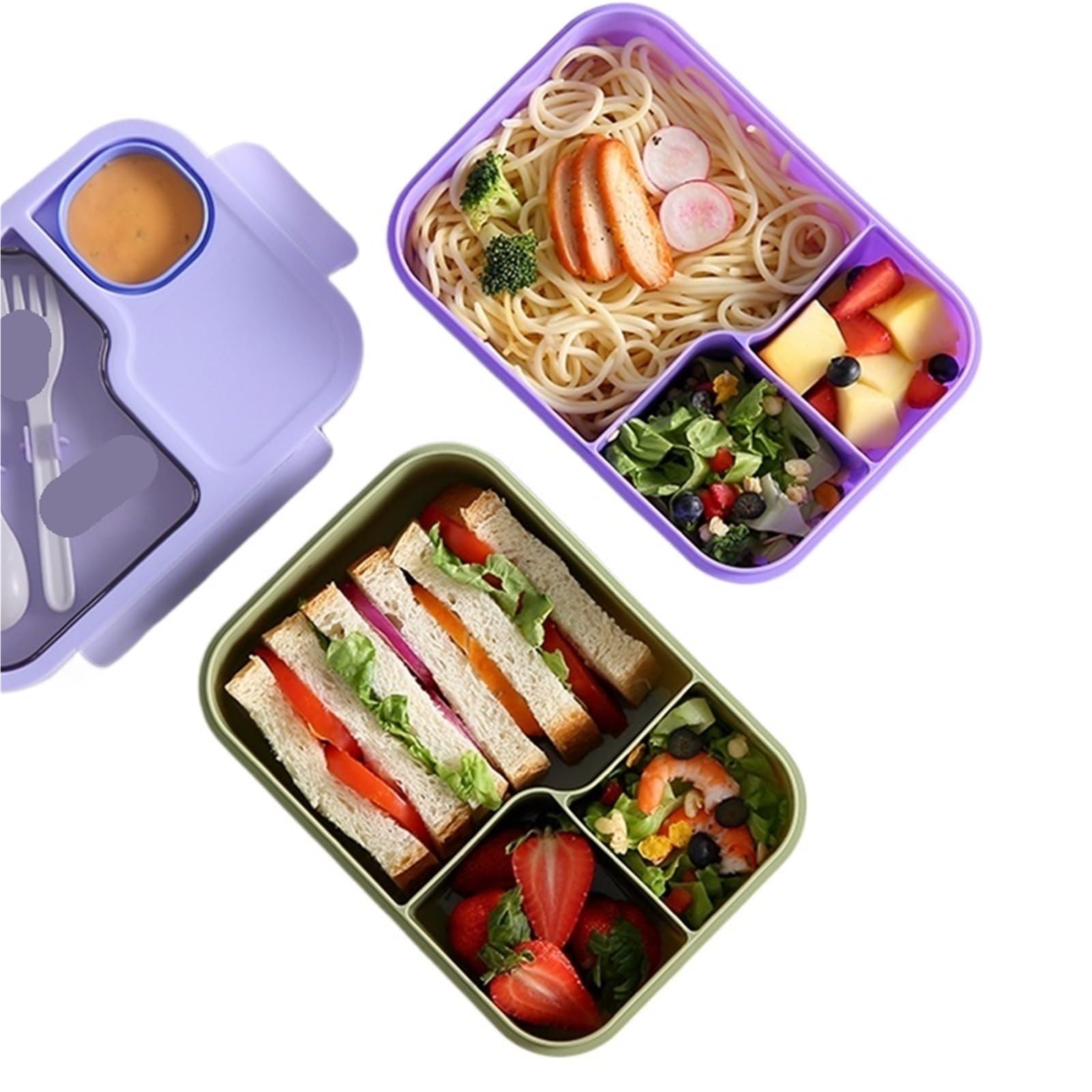Schiscetta Pranzo Lunch Box Office Bento Box Contenitore for alimenti Scatole for alimenti riutilizzabili(Purple)