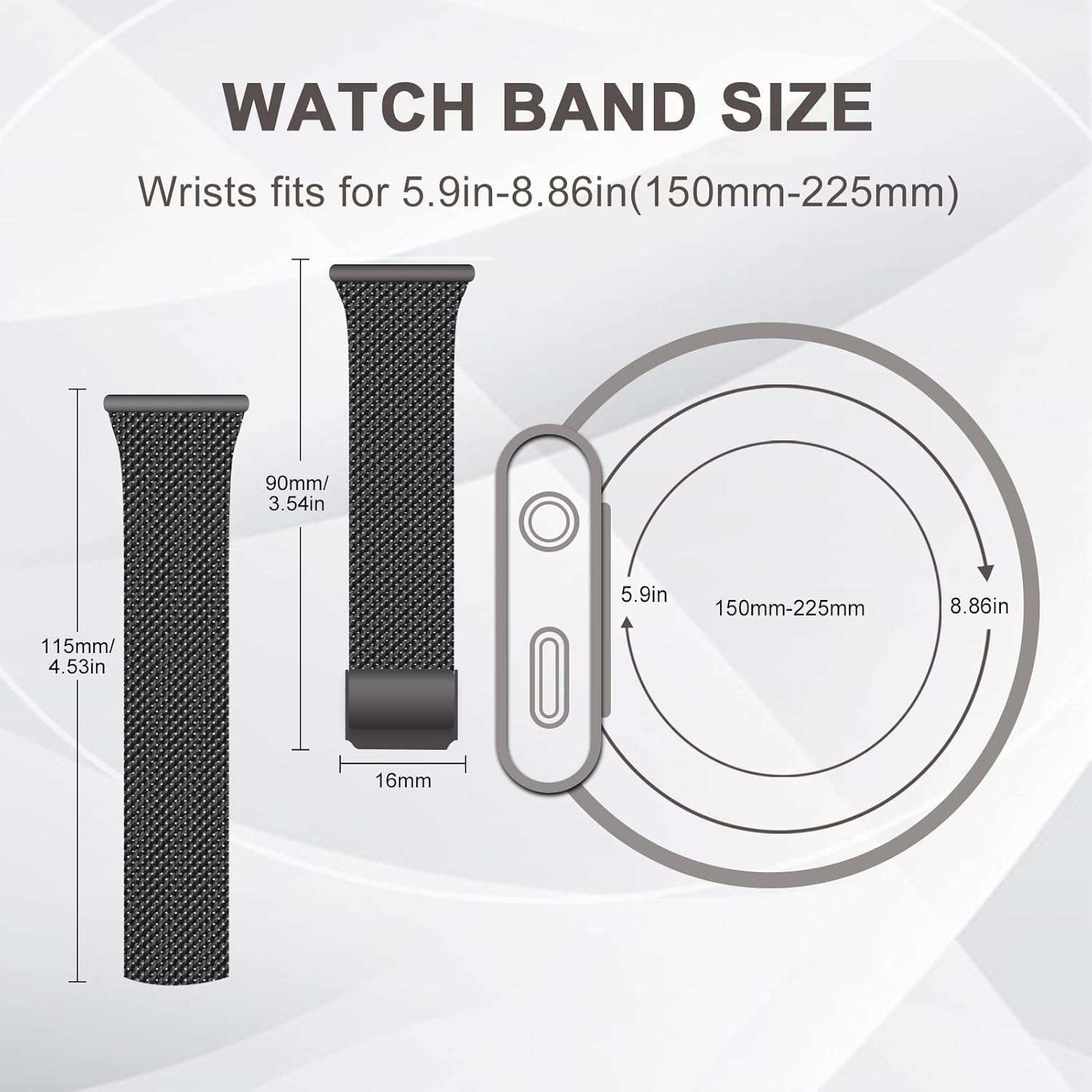 ORIbox 20mm Watch Bands Compatible for Watch Bands,Samsung Galaxy Watch 4 Band,Galaxy Watch Active 2 Bands,Galaxy Watch 4, Galaxy Watch 3 41mm,Galaxy Watch 42mm,Business Thin Wristband for Men Women : Cell Phones & Accessories