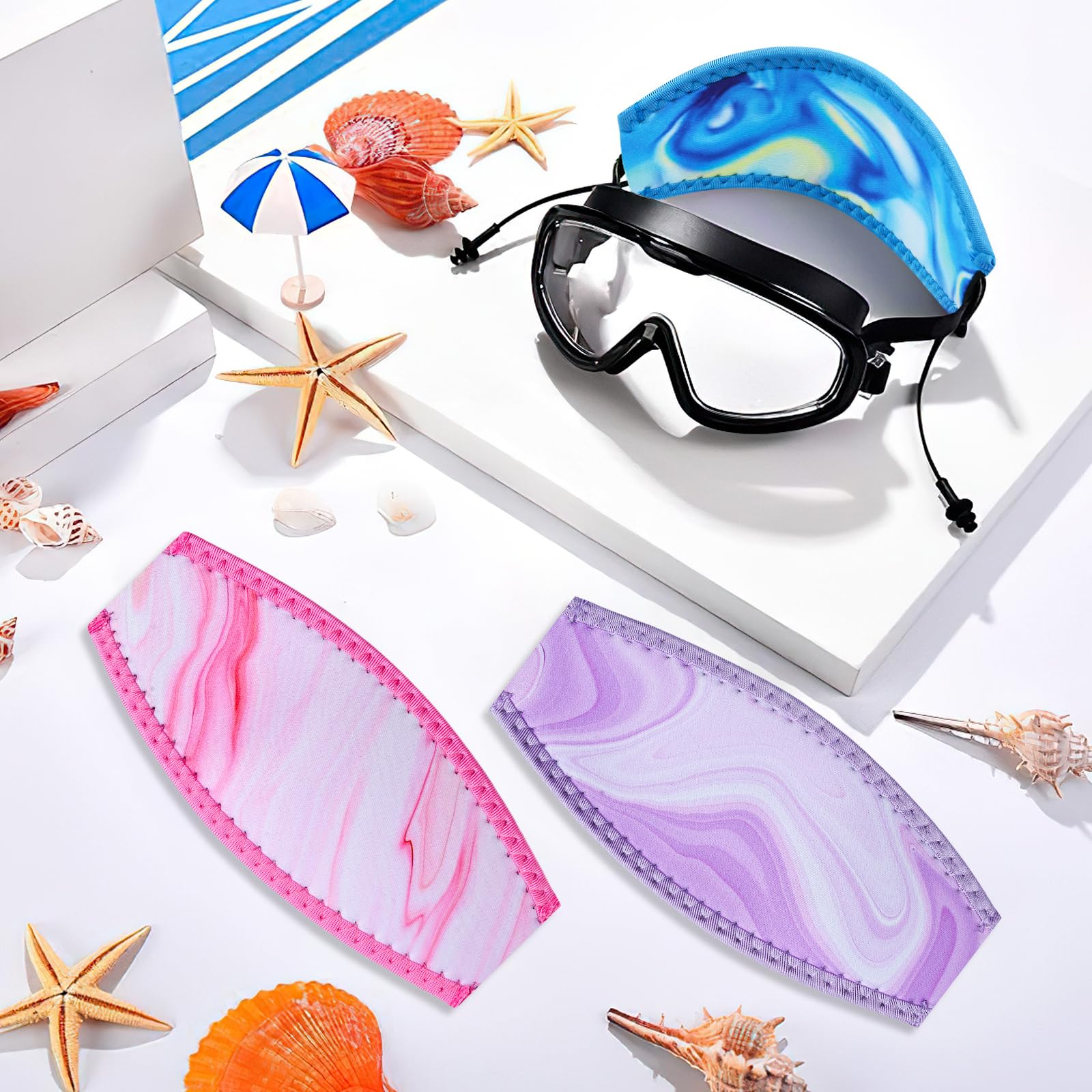 Cinturino per Maschera da Immersione, 3PCS Neoprene Cinghia, Cinturino Subacqueo Unisex, per Sport Acquatici