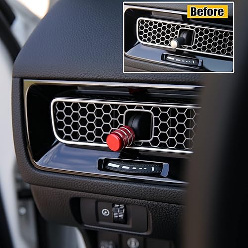 Miniatura 2 de CKE 4 piezas compatibles con Honda Civic CR-V 2026 2025 2024 2023 Accesorios para consola central de automóvil, tapas de perilla de ventilación de