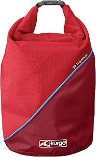 Kurgo Kibble Carrier - Portable Kibble Carrier - Compact Travel Storage - Dog Food Dry Bag - Camping Dog Storage - 5 lb Capacity - Chili Red