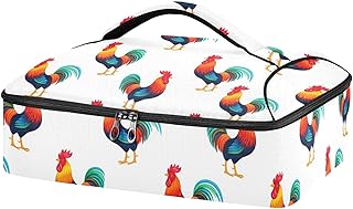 Heat Resistant Casserole Carrier Cute Chicken Rooster Insulated Portable Food Warmer for Picnic, Parties, Cookouts 2302246