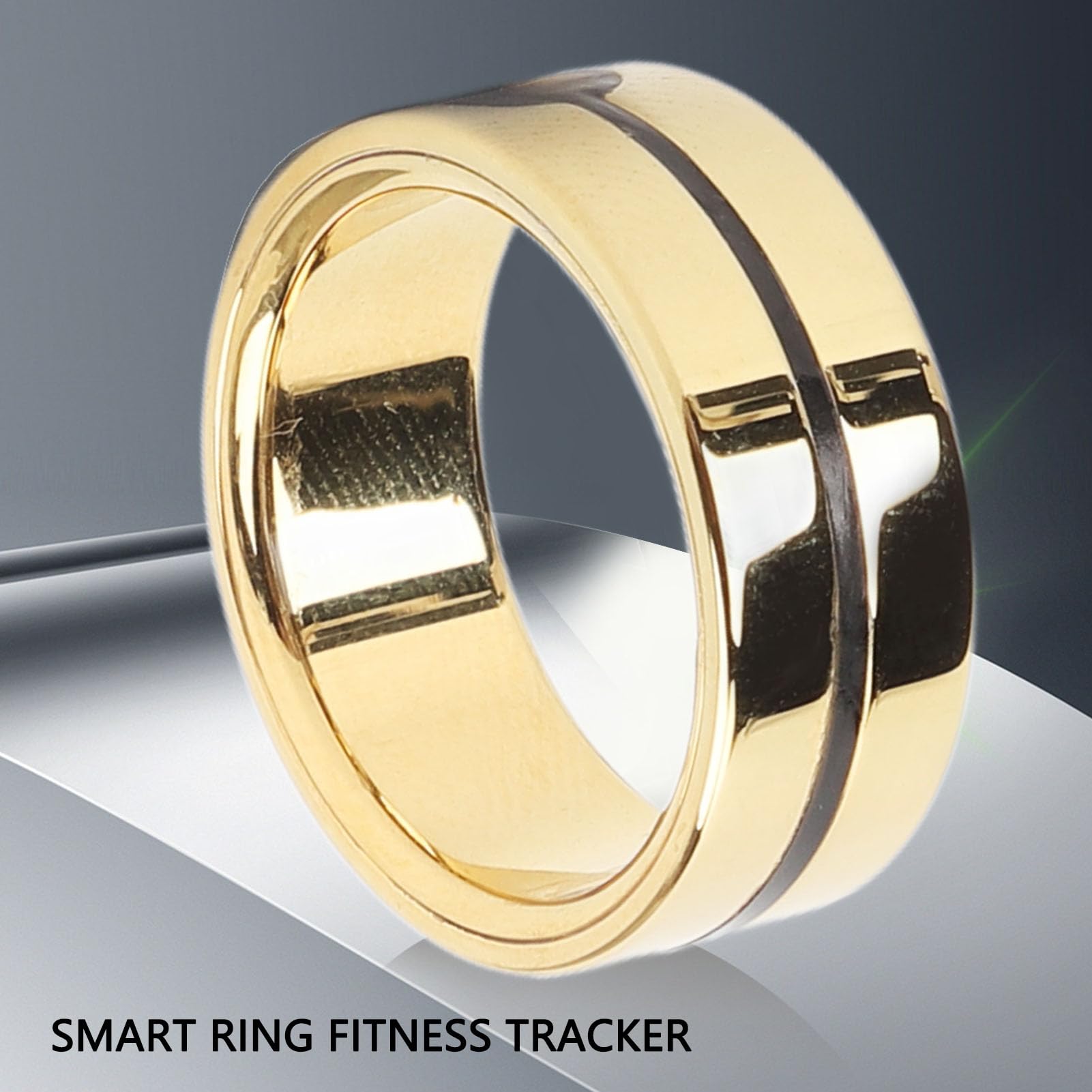 Smart Ring Health Tracker, Fitness Smart Ring with Charging Base, Sleep Tracking Wearable, Touch Control, 4-6 Days Battery Life (Size 11)