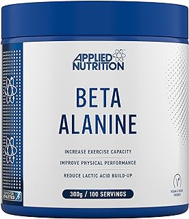Applied Nutrition Beta-Alanine Amino Acid Pre Workout Powder 3000mg per Serving Enhances Training Duration & Physical Performance Gluten Free, Suitable for Vegans (300g - 100 Servings) (Unflavoured)