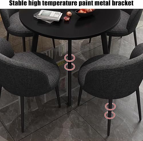 Miniatura 5 de YVYKFZD Mesa y sillas de oficina, sala de recepción, juego de mesa de comedor de cocina simple, mesa de conferencias redonda para 4, mesa