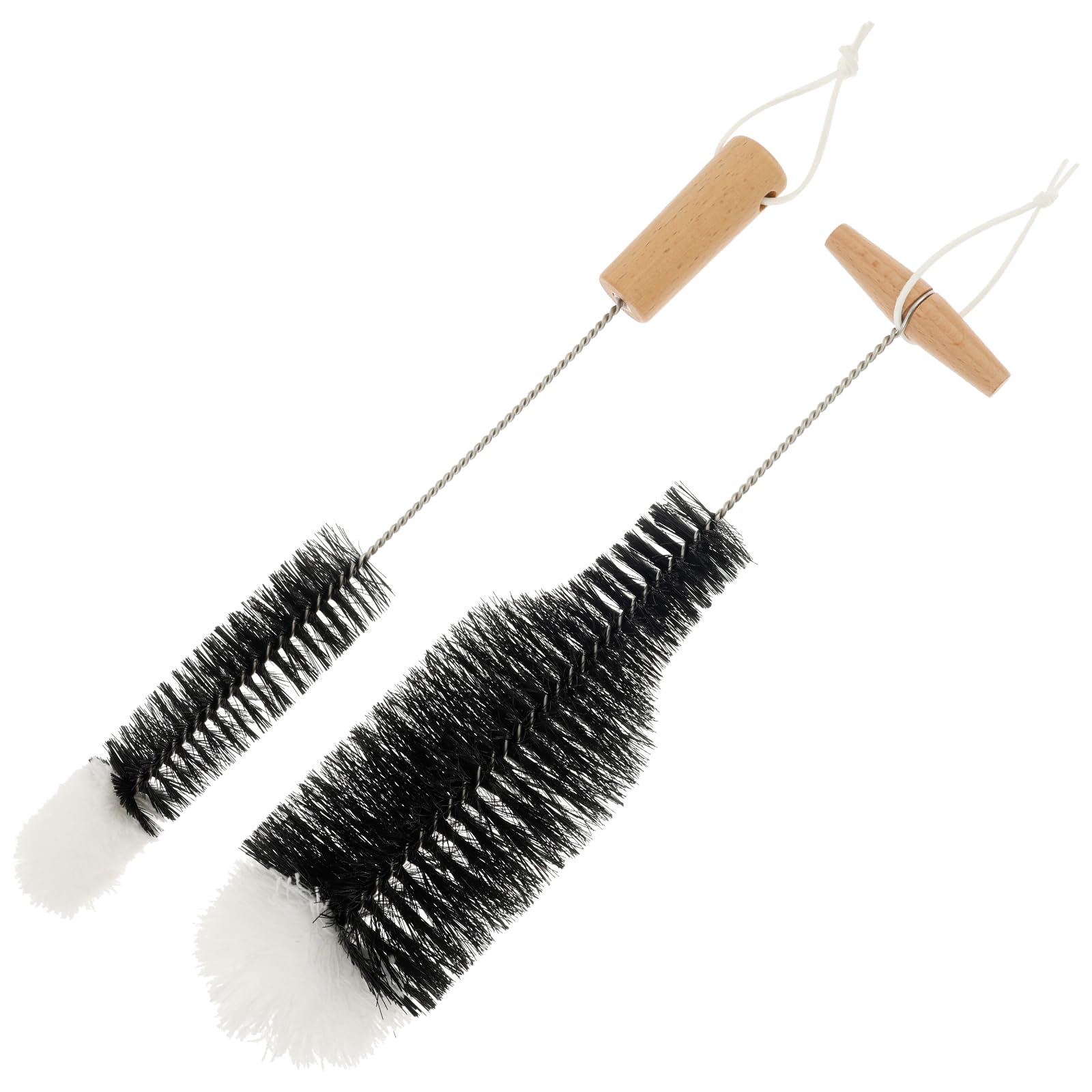 2 Pcs Bottle Cleaning Brush Long Handle Bottle Brush Water Bottles Cleaners Flexible Small Cleaning Brushes for Washing Narrow Neck Beer Bottles Wine Decanter Pipes