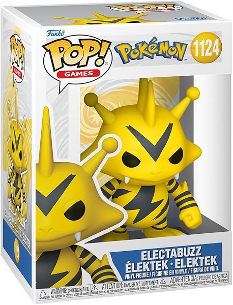 Funko Pop Games: Pokemon - Electabuzz - Figura de Vinilo Coleccionable - Idea de Regalo - Mercancía Oficial - Juguetes para niños y Adultos - Figura Modelo para coleccionistas y exhibición - 1