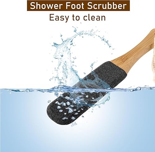 Miniatura 2 de Mango de limpieza de pies, lima de pie de madera, removedor de callos profesional, pedicura, raspador de pies para talones agrietados, piel muerta,