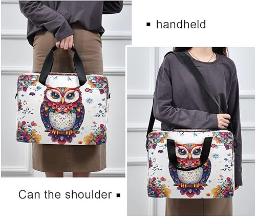 Miniatura 6 de Mandala Boho Animal Owl - Maletín para laptop de 15.6 pulgadas para negocios, bolsa de computadora resistente al agua para portátiles de 14 a 16