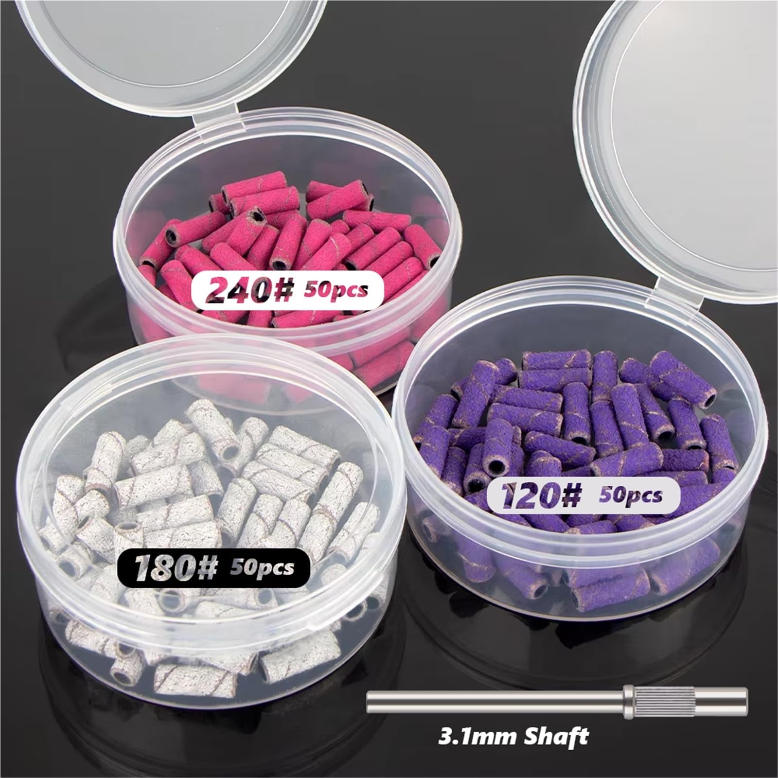 50 pezzi for punte for lima for unghie medie con grana for trapano for for manicure in gel for(240Grit-50pcs)