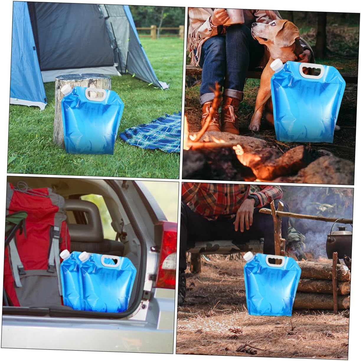 3pcs Water Container Bag for Camping Hiking and Outdoor Activities Portable and Foldable Water Storage for Emergency Use