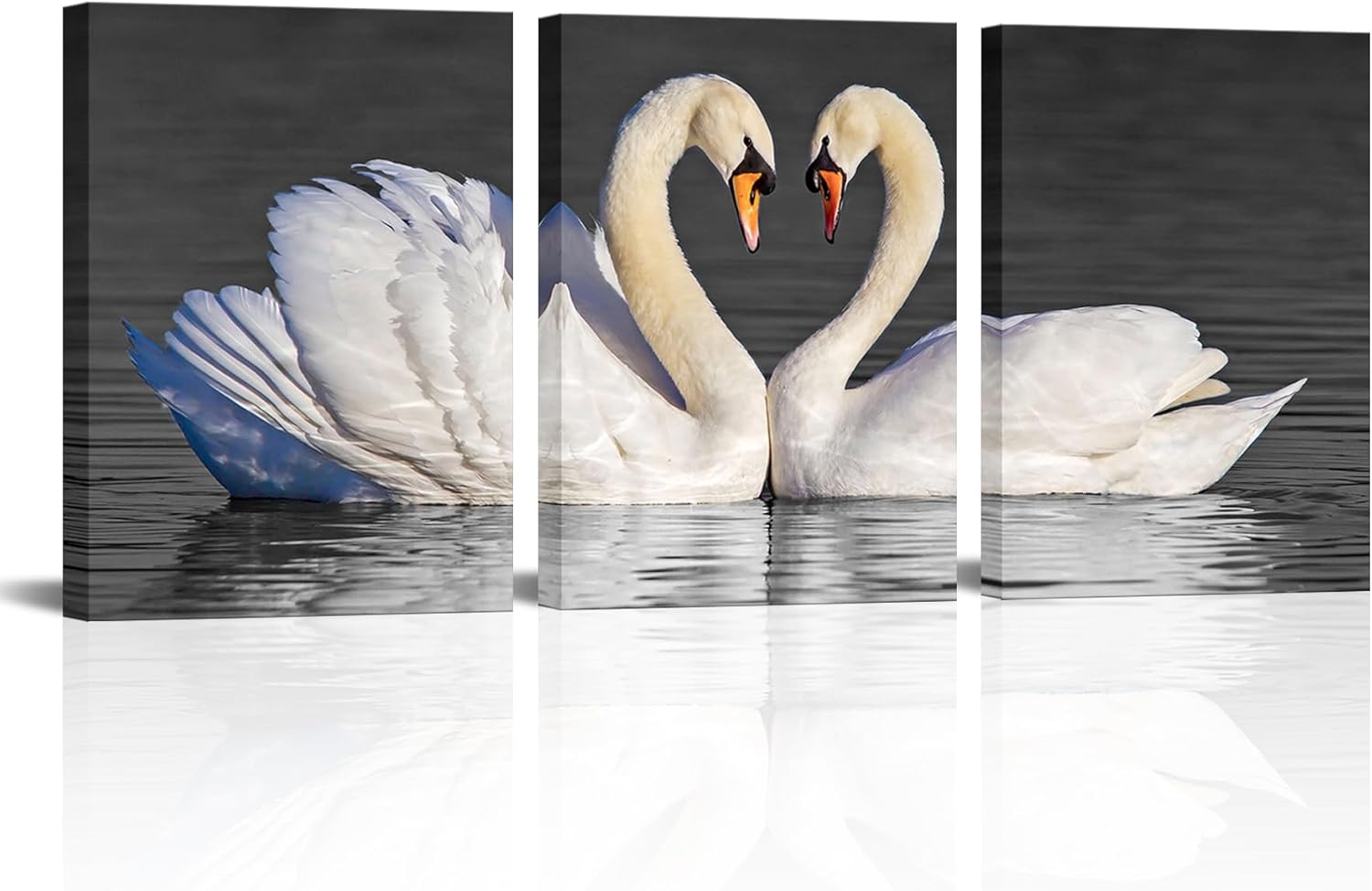 Amazon.com: Sepwrol 3 Panel Elegant Swan Canvas Wall Art, Beautiful A ...