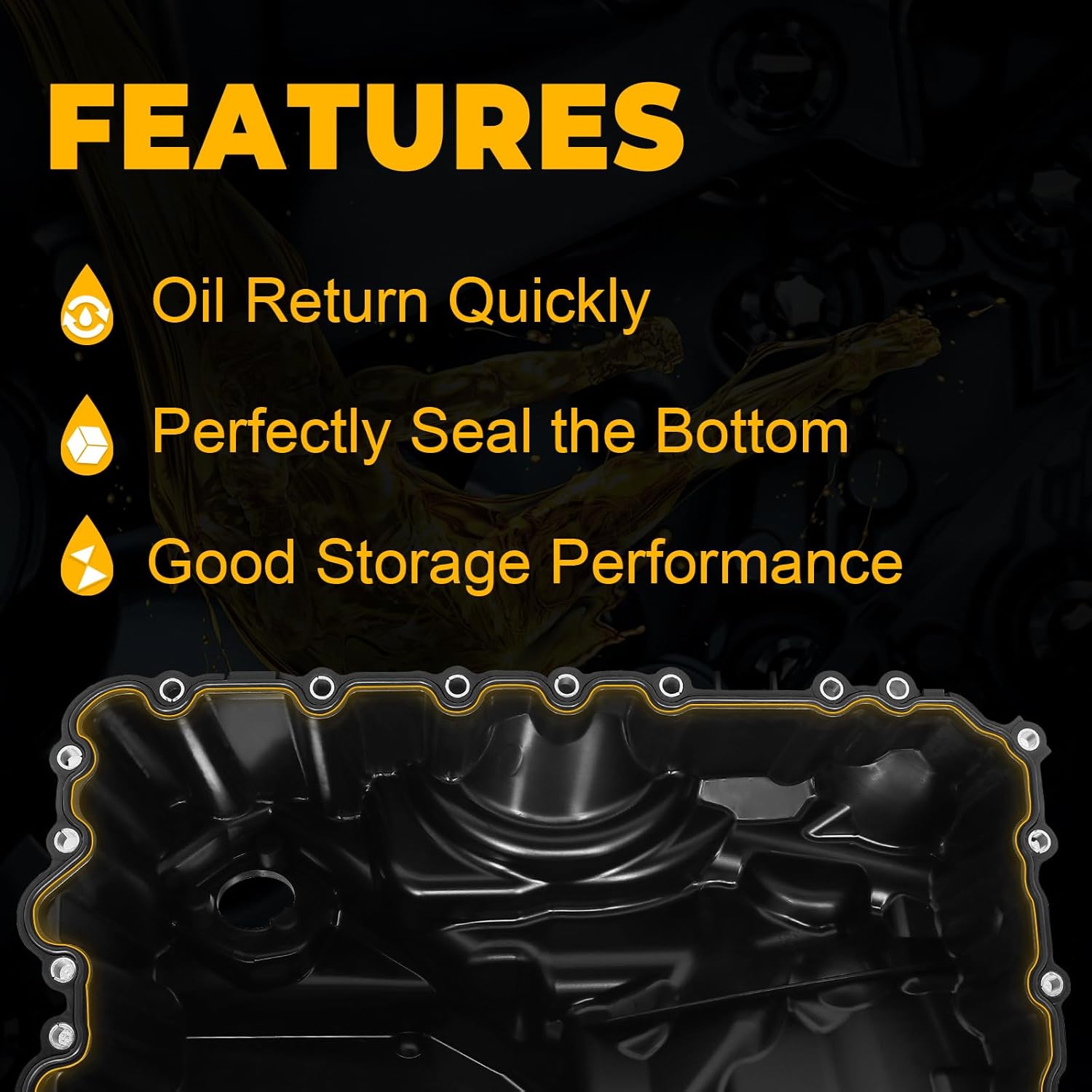 11137618512 Engine Oil Pan Sump with Drain Plug & Gasket Compatible with BMW 228i 2014-2016, 320i 2012-2017, 328i 2012-2016, 428i 2014-2016, 528i 2012-2016, X1 2013-2015, Z4 2012-2015, 2.0L