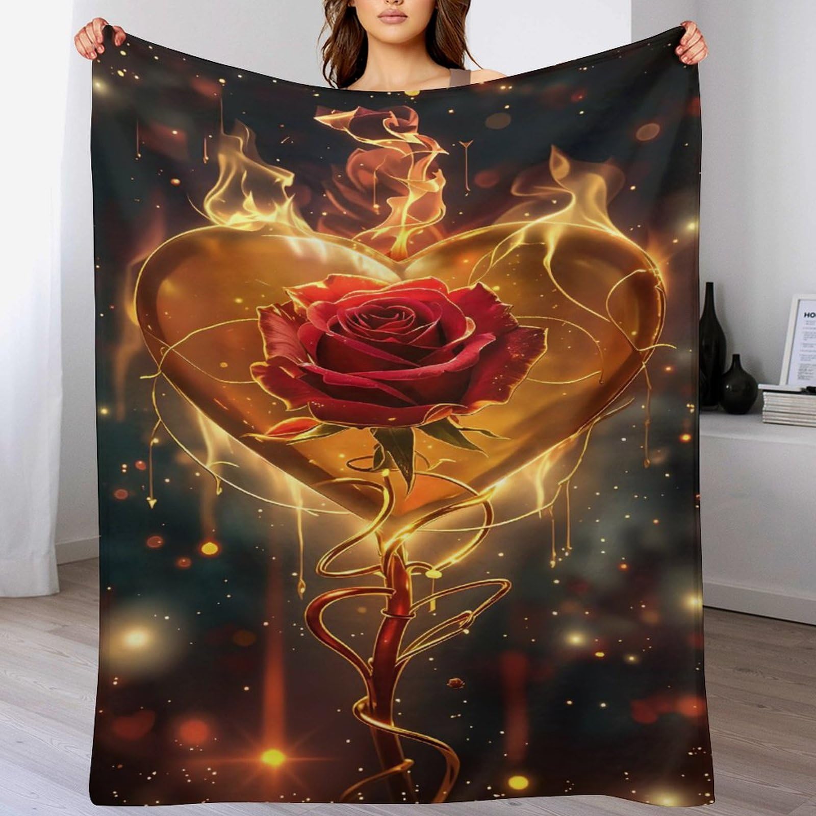 Couverture rose en flannel douce 100x130 cm pour lit et canapé