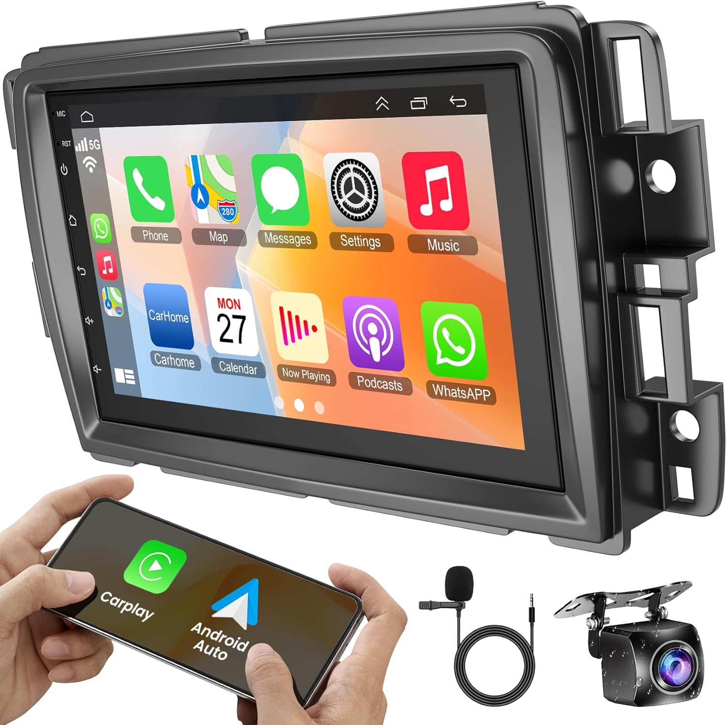 7" Car Radio for GMC Acadia 2013-2017 | for Chevrolet Chevy Traverse 2013-2017 | for Buick Enclave 2013-2017 | Touch Screen Car Stereo | GPS Navigation | with Wireless Carplay Android Auto