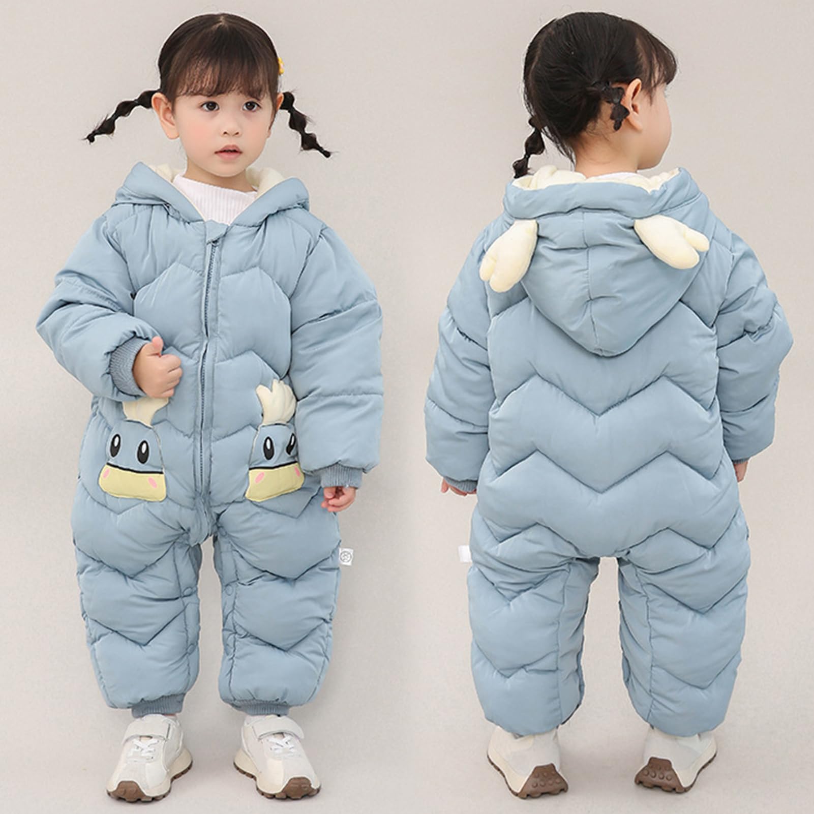 Tute da Neve Neonato Pagliaccetto con Cappuccio Bambini Bambine Tuta Inverno Tuta de Sci Ragazza Ragazzi