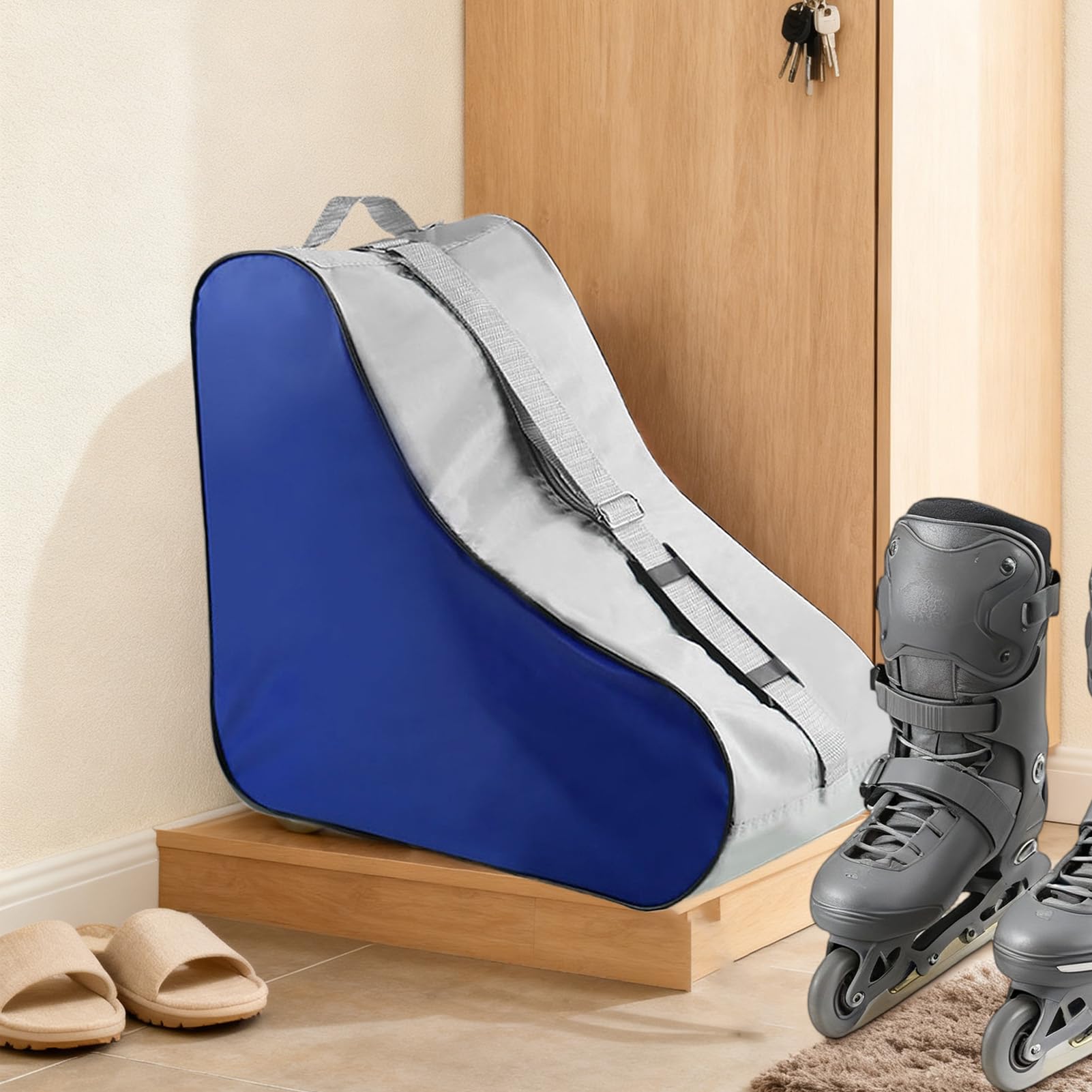 Genérico Bolsa para Patines De Hielo Mochila Y Ajustable