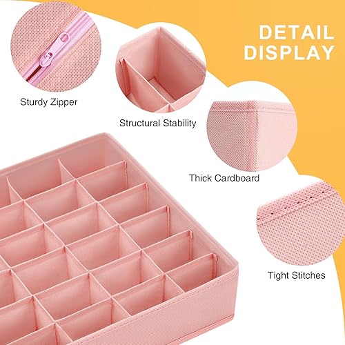 Miniatura 83 de Joyoldelf Organizador de cajones para calcetines, organizador de ropa interior, organizador de 16 celdas de tela, cajas de almacenamiento para Beige