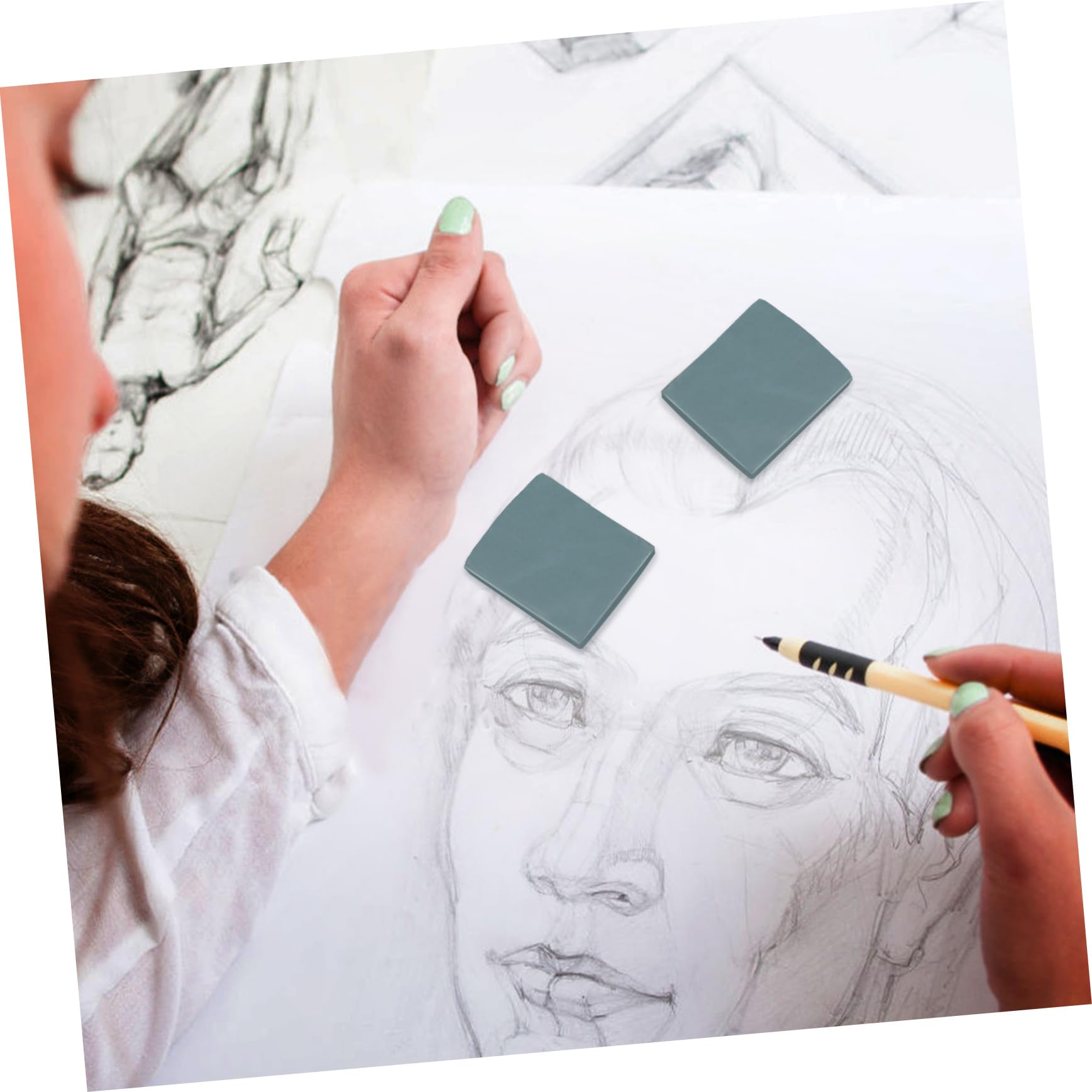 Operitacx 5 Ensembles La Gomme Nécessaire Gomme s À Croquis Pour Dessiner s À Dessiner s Pétries Pour Artistes Artistique À Genoux Pâte À Modeler Blue 12 Pièces * 5
