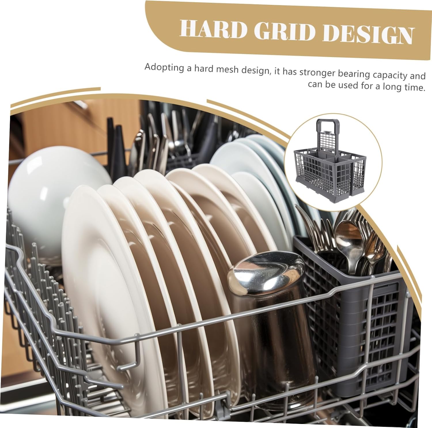 Dishwasher Utensil Basket Silverware Rack Replacement for Small Storage Material Lightweight Design for Easy Carrying Compatible with Various Dishwashers
