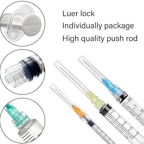 Miniatura 4 de Yemar Home Aguja de 0.3 fl oz 20Ga para laboratorio, transferencia de líquidos (paquete de 16)