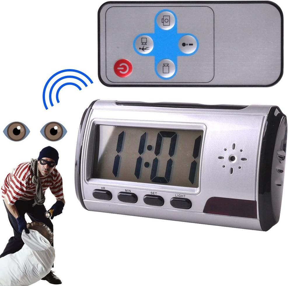 Cyclerobot Hidden Motion Detection Spy Camera Video Recorder Alarm Clock Nanny Cam DVR