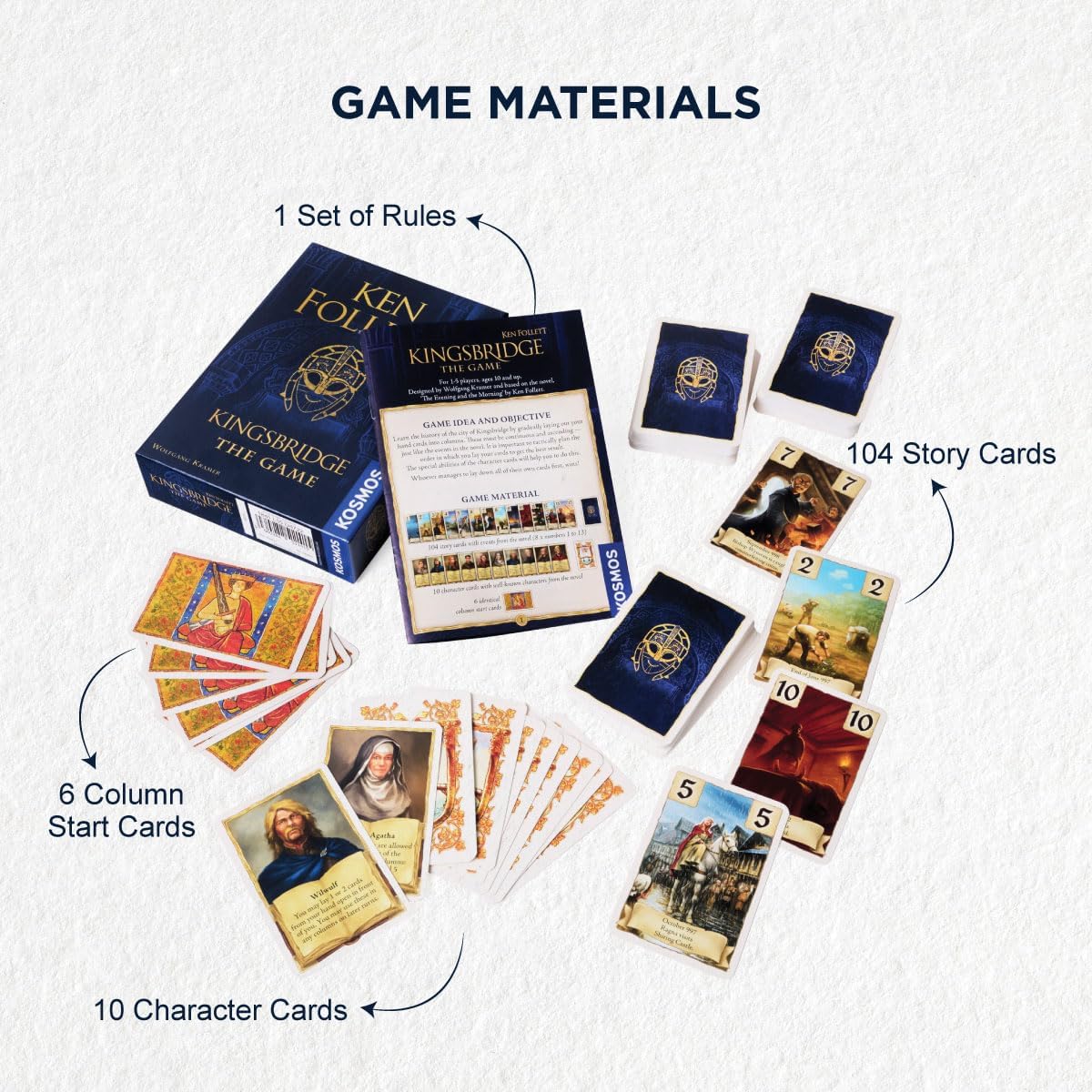 Thames & Kosmos Kingsbridge, Strategic Card Game, Family Games for Game Night, Board Games for Adults and Kids, for 1-5 Players, Age 10+