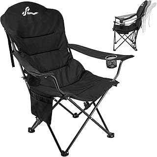 Sportneer Campingstuhl Faltbar Klappstuhl: Klappstuhl Camping bis 160 kg 3 Verstellbar Winkel Camping Stuhl Angelstuhl mit Rückenlehne Kopfstütze und Tragetasche, Faltstuhl Camping Outdoor