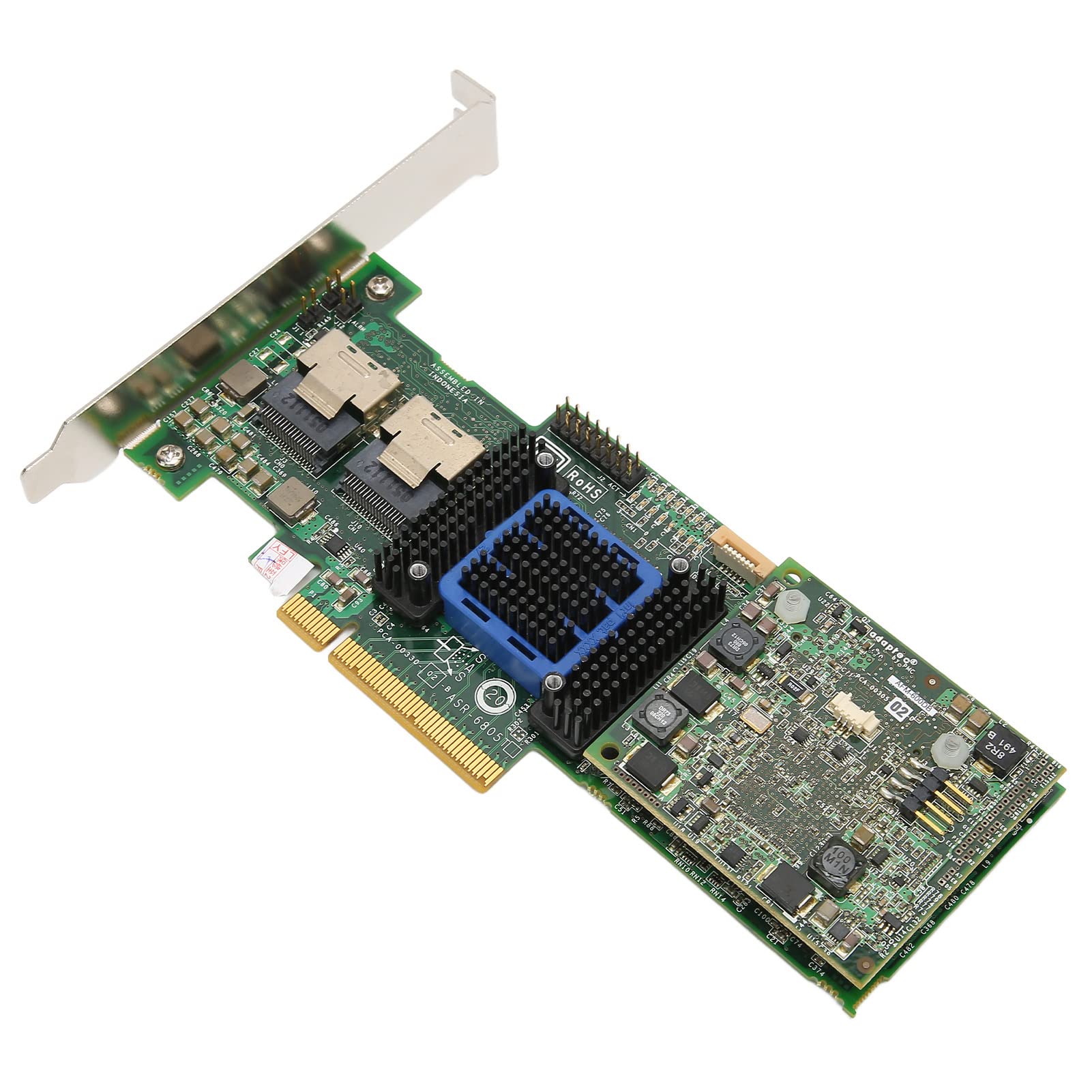 Scheda controller ASR 6805T, scheda array PCIE 2.0X8, controller raid SAS con cache da 512 MB, gestione intelligente 'alimentazione per server Web OLTP, sorveglianza digitale e