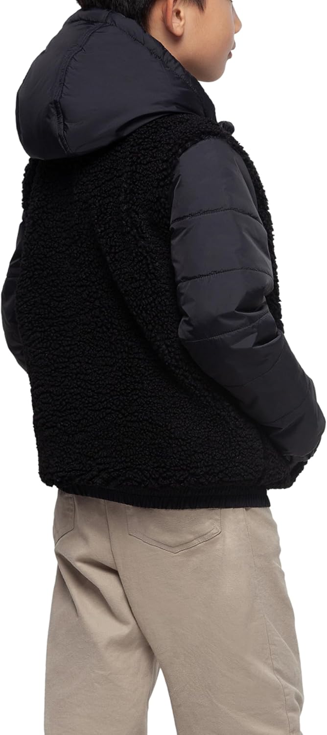Rokka&Rolla Boys' Water-Resistant Sherpa Puffer Jacket - Image 3