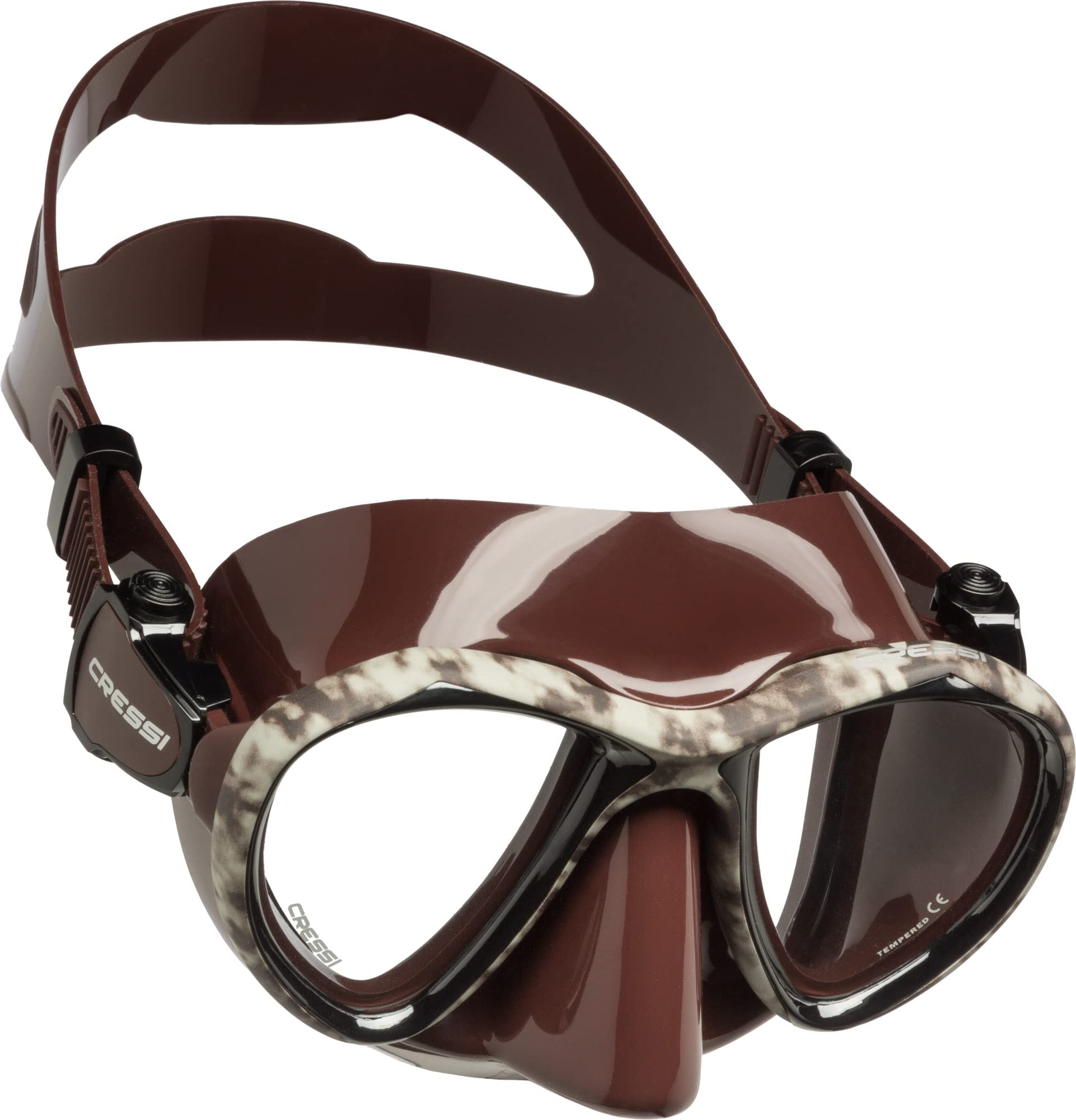 Cressi Máscara de bajo Volumen para fotógrafo de Buceo Libre para Adultos con Falda de Silicona - Calidad Metis Desde 1946