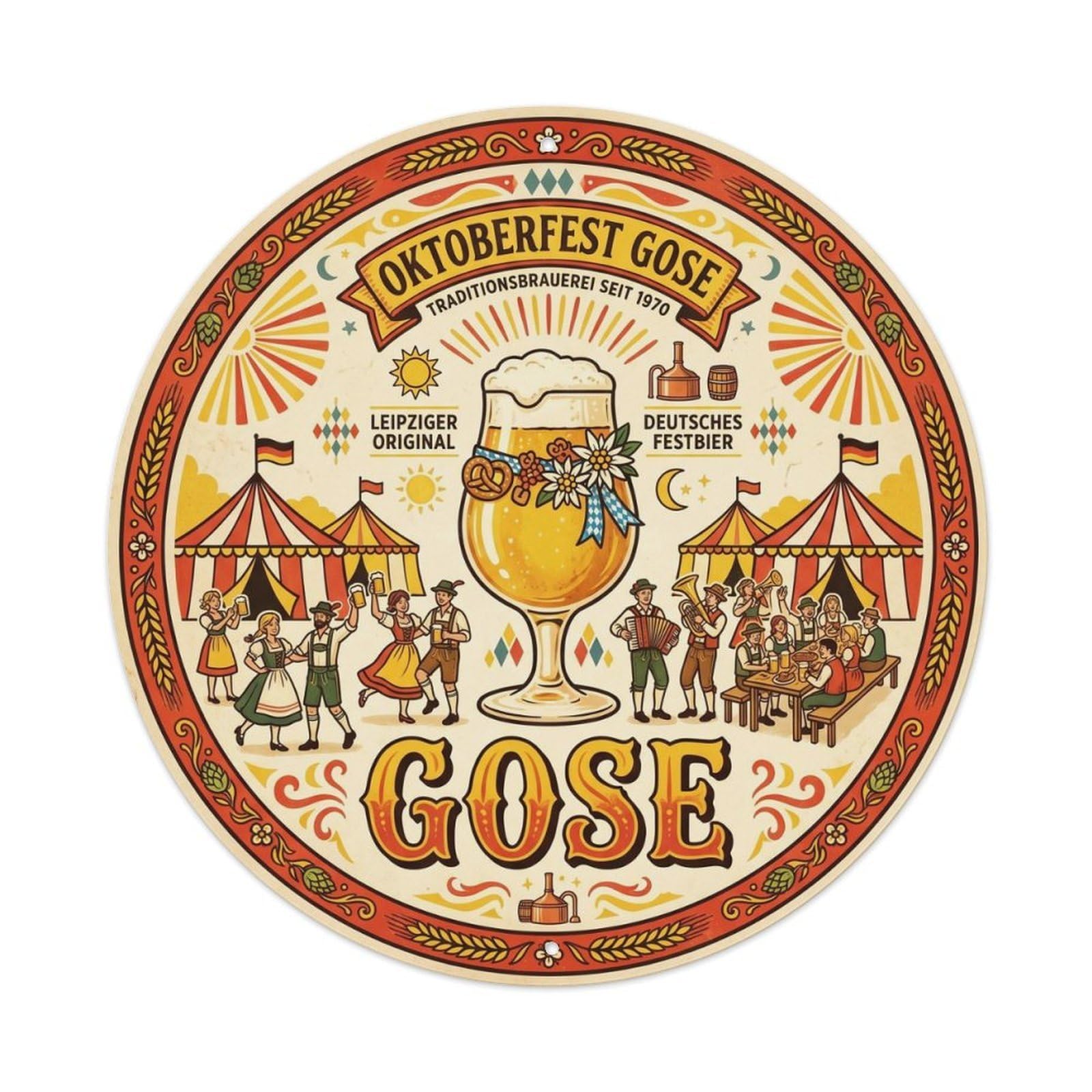 Heritage Gose Sour Beer Brewery Culture Fruit Brew Metal Tin Sign
