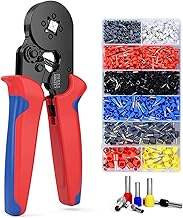 Crimping Pliers Tool Set, 1200 Pieces, Ferrule Crimping Tool, Insulated Closed Terminal, Includes Ferrule Terminal, Adjustable, Electrical Work, Wiring, Electrical Repair, Tool Set