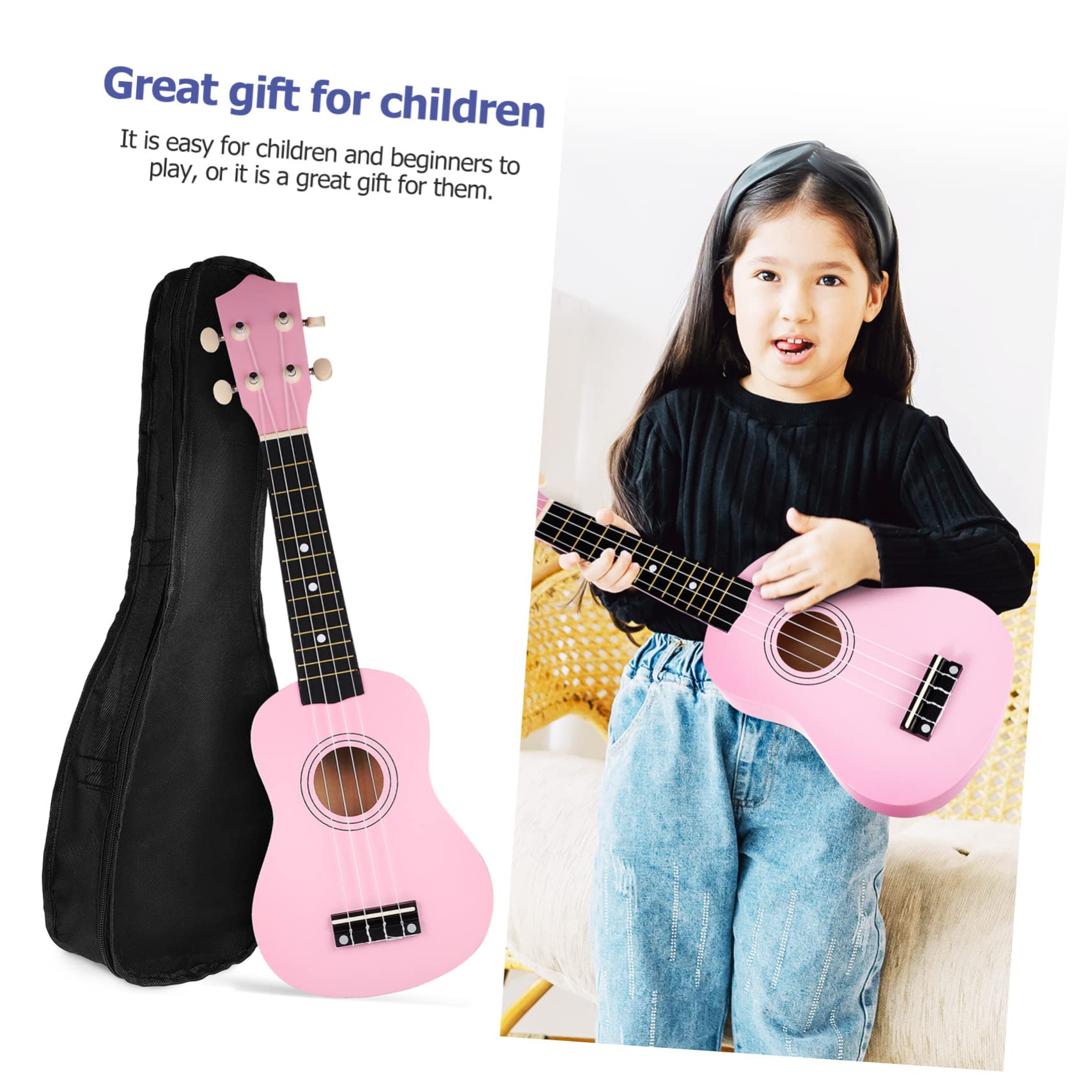BESTonZON 21 Ukulele Dla Początkujących Sopran Ukulele Dla Dzieci Początkujący Sopran Dla Dorosłych Hawajski Instrument Małe