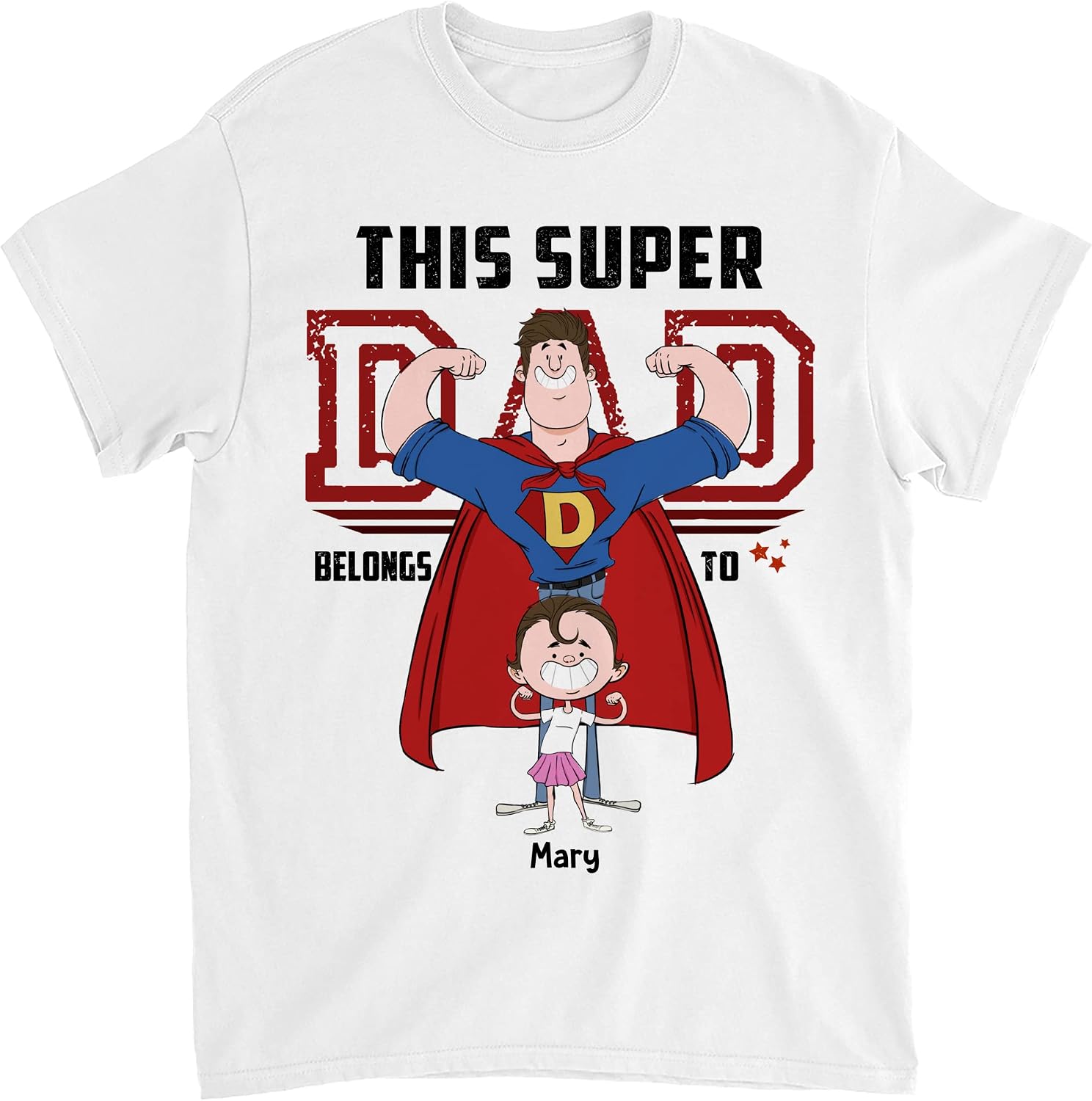 Gossby Personalized Custom Shirt - This Super Dad Belongs to Shirt for Father's Day, Personalized Super Dad T-Shirt, Cu