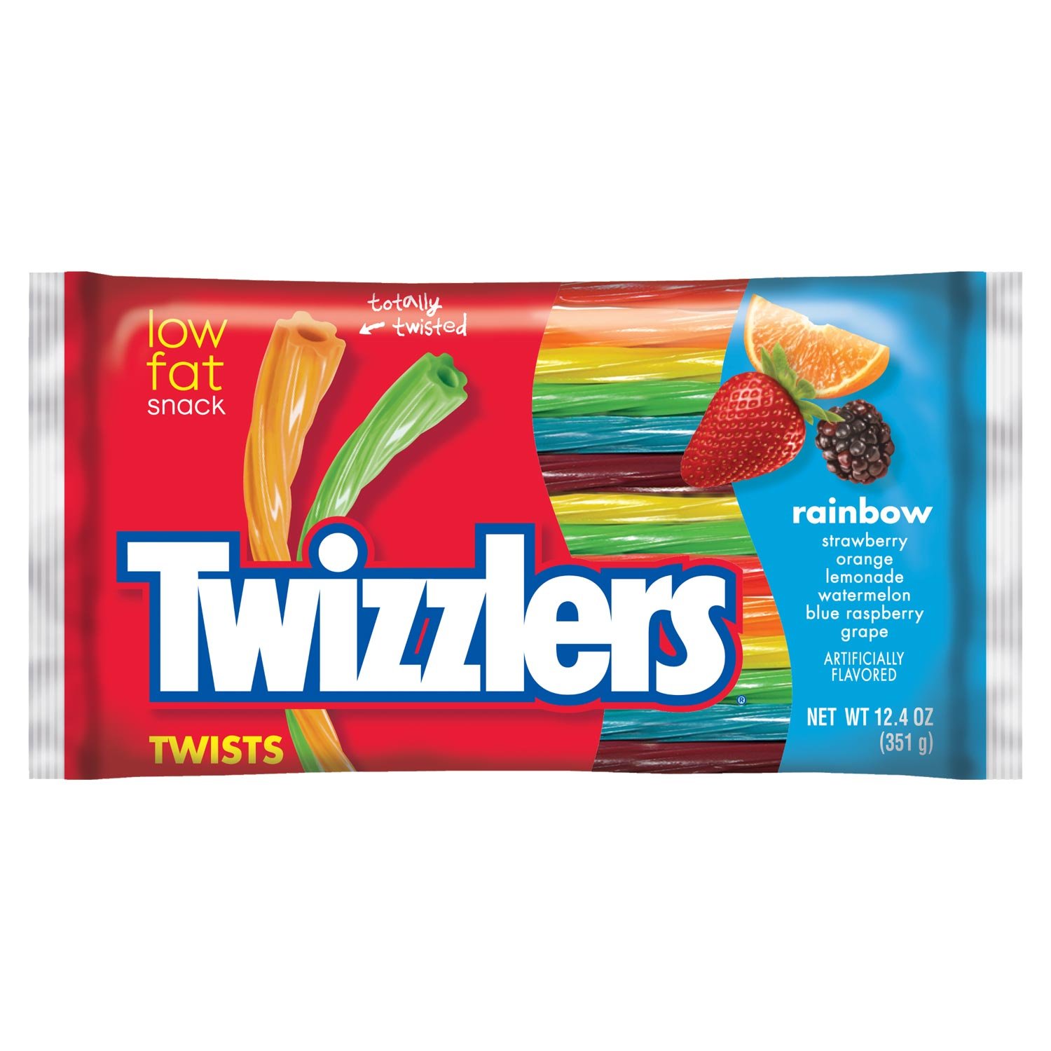 TWIZZLERS Rainbow Twists -351 Grams Bag (Pack of 6)