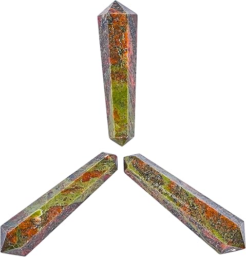 Vista 190 de Amazing Gemstone Puntos de cristal de amatista, cristales curativos y piedras a granel, paquete de 3 puntas curativas de doble terminación