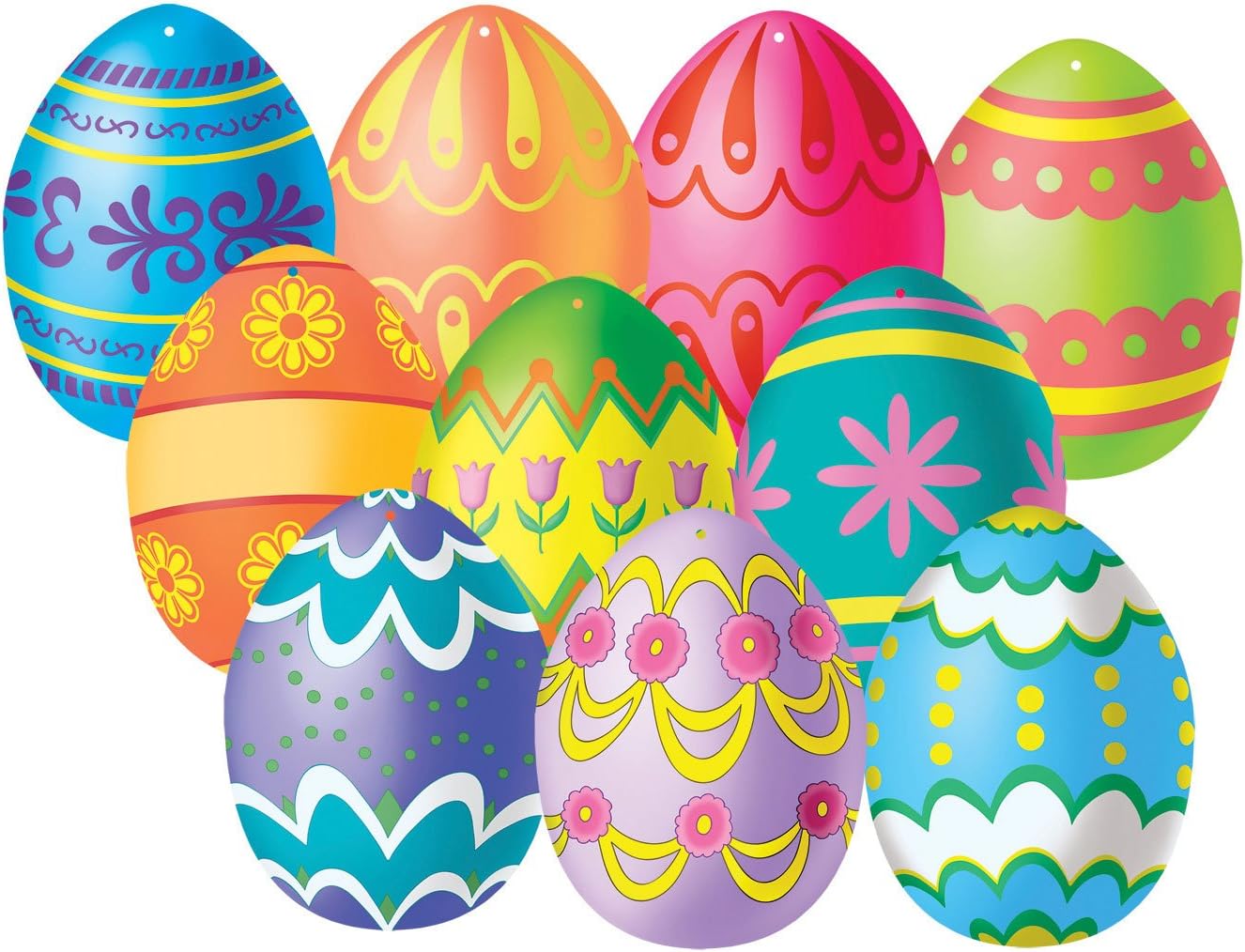 Beistle Small Easter Egg Cutouts