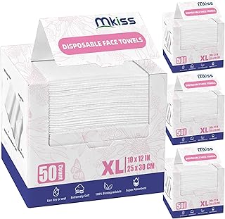 Toallas faciales desechables grandes, 200 uni...